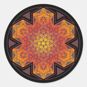 Metatron kubus ster mandala sticker