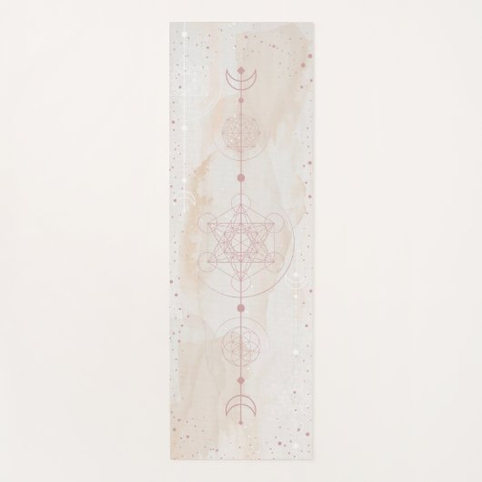 Metatron moon en sterren heilige meetkunde yogamat (Voorkant)