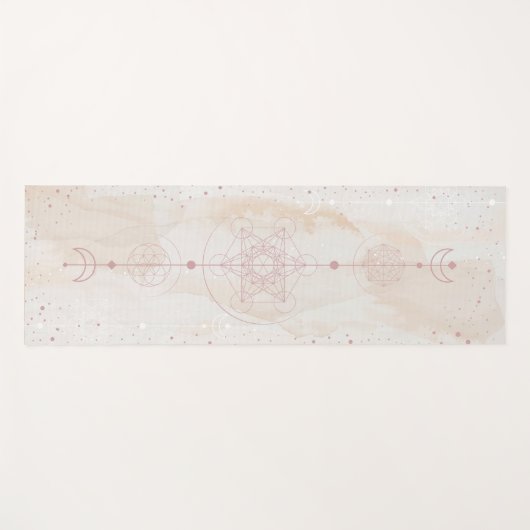 Metatron moon en sterren heilige meetkunde yogamat (Voorkant (horizontaal))