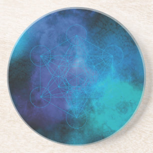 Metatron Ocean – Heilige Geometrie Zandsteen Onderzetter