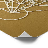 Metatron’s Cube Bronzen Wit Poster (Hoek)