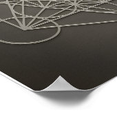 Metatron’s Cube Grey Pewter Poster (Hoek)