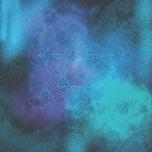 Metatron’s Cube Sacred Geometry Sticker (Voorkant)