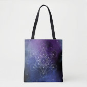 Metatron’s Cube Sacred Geometry Tote Bag (Voorkant)