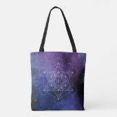 Metatron’s Cube Sacred Geometry Tote Bag (Achterkant)