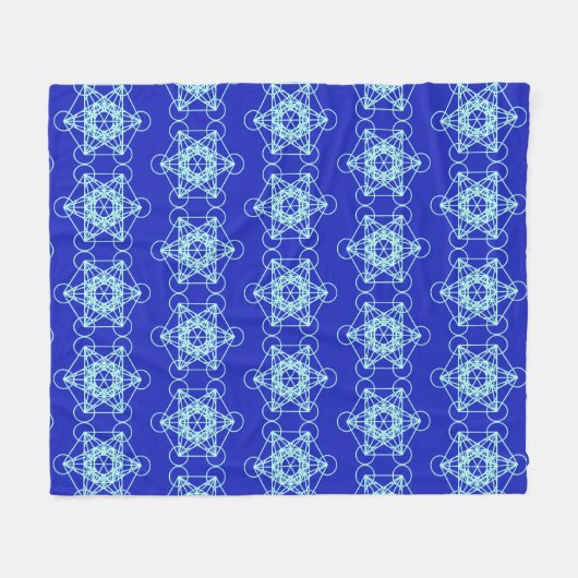 Metatron Sacred Geometry Medium Blanket Fleece Deken (Voorkant (Horizontaal))