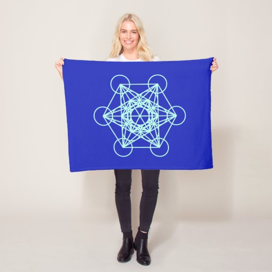 Metatron Sacred Geometry Small Blanket Fleece Deken (In situ)