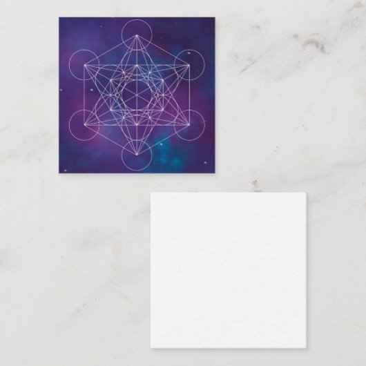 metatron vierkante visitekaartje (Voorkant / Achterkant)