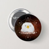 metatronadelaar ronde button 5,7 cm (Voorkant /achterkant)
