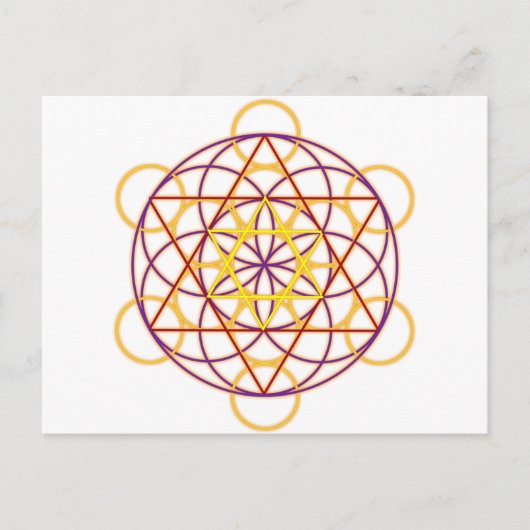 MetatronGlow1 Briefkaart (Voorkant)