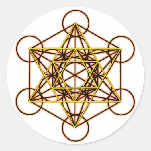 MetatronOrStar Ronde Sticker (Voorkant)