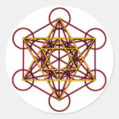 MetatronRedStar Ronde Sticker (Voorkant)