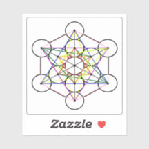 Metatron's Cube 3 inch vierkante sticker