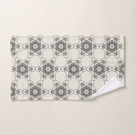 Metatron's Cube Bathroom Towel Set Bad Handdoek (Handdoek)