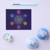 Metatrons Cube, Chakras, Cosmic Energy Centres Flyer (Enkel)