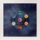 Metatron's Cube Chakras Sacred Geometry Legpuzzel (Verticaal)