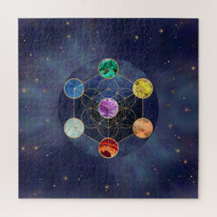 Metatron's Cube Chakras Sacred Geometry Legpuzzel