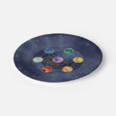 Metatron's Cube Chakras Sacred Geometry Papieren Bordje (Gekanteld)