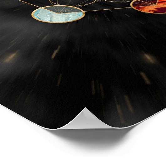 Metatron's Cube Chakras Sacred Geometry Poster (Hoek)