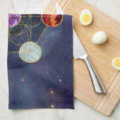 Metatron's Cube Chakras Sacred Geometry Theedoek (Quarter Fold)