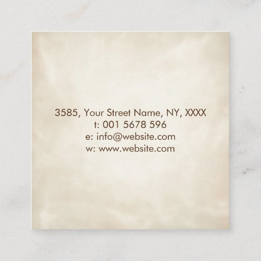 Metatron's Cube Chakras Sacred Geometry Vierkante Visitekaartje (Achterkant)