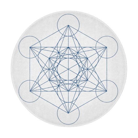 Metatron's Cube Crystal Grid Snijplank (Voorkant)