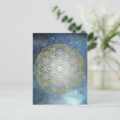 Metatron's Cube Flower of Life Briefkaart (Staand voorkant)