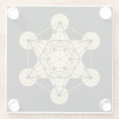 Metatron's Cube Glazen Onderzetter (Achterkant)