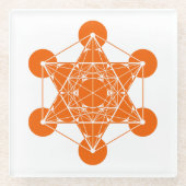 Metatron's Cube Glazen Onderzetter (Voorkant)