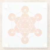 Metatron's Cube Glazen Onderzetter (Achterkant)