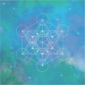 Metatron's Cube Heilige Geometrie Sticker (Voorkant)