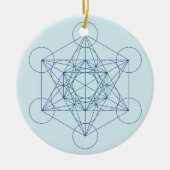 Metatron's Cube Keramisch Ornament (Voorkant)