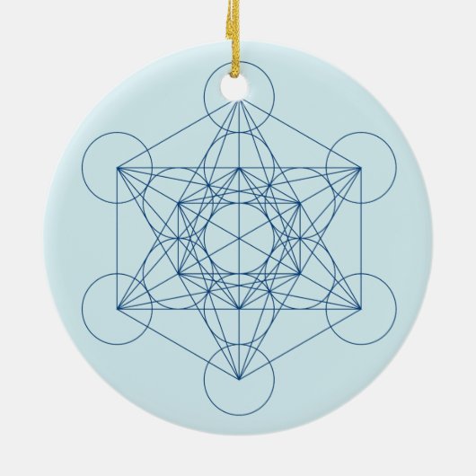 Metatron's Cube Keramisch Ornament (Achterkant)