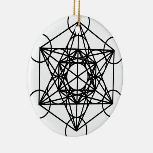 Metatrons Cube Keramisch Ornament (Rechts)