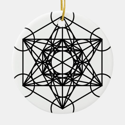 Metatrons Cube Keramisch Ornament (Voorkant)
