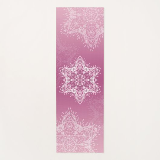 Metatrons cube Mandala roos Yogamat (Voorkant)