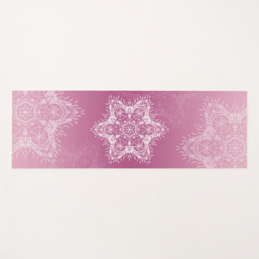 Metatrons cube Mandala roos Yogamat (Voorkant (horizontaal))