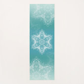 Metatrons cube Mandala turquoise Yogamat (Voorkant)