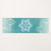 Metatrons cube Mandala turquoise Yogamat (Voorkant (horizontaal))
