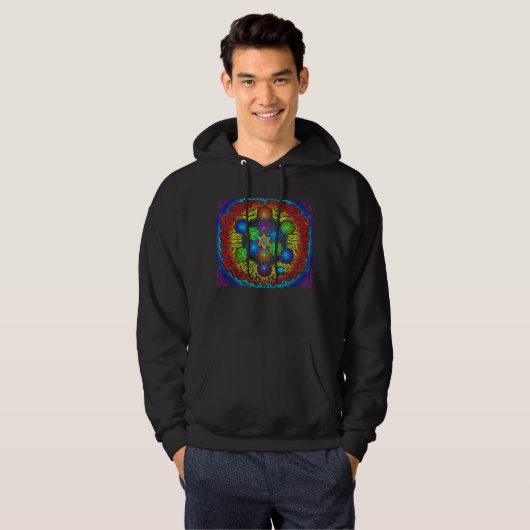Metatron's Cube Mannen Hoodie (Voorkant volledig)