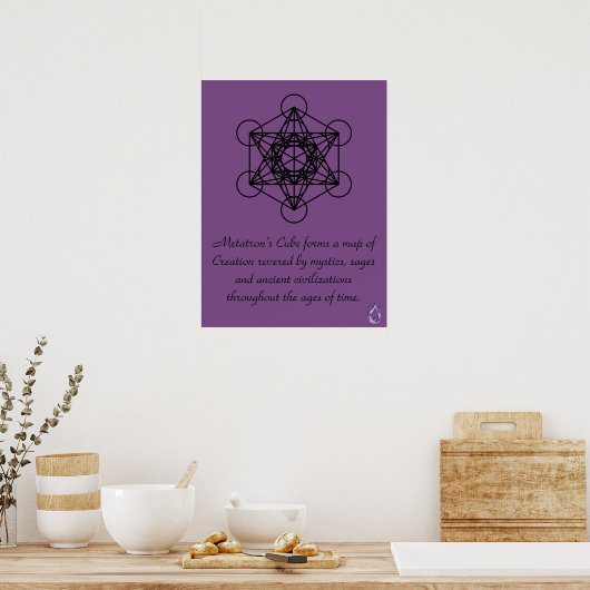 Metatron's Cube Map of Creation Poster (Keuken)