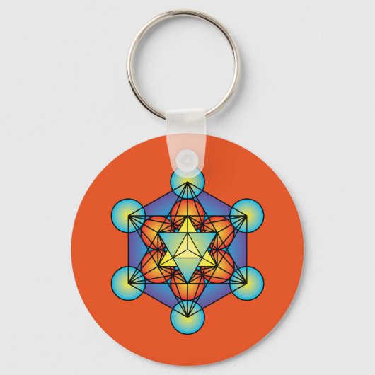 Metatron's Cube Merkaba Sleutelhanger (Voorkant)