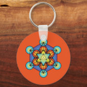 Metatron's Cube Merkaba Sleutelhanger (Voorkant)