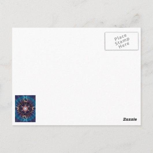 Metatron's Cube - Merkabah - Sacred Geometry Briefkaart (Achterkant)