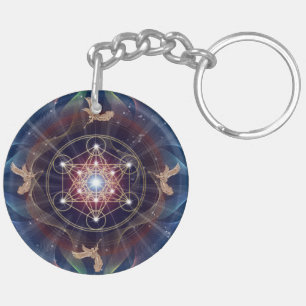 Metatron's Cube - Merkabah - Sacred Geometry Sleutelhanger