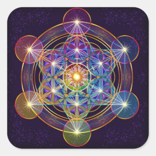 Metatron's Cube met Flower of Life Sticker