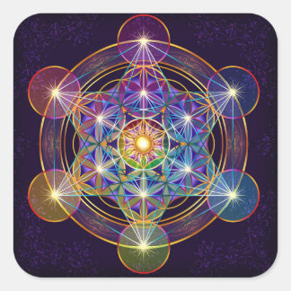 Metatron's Cube met Flower of Life Sticker