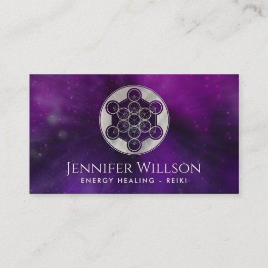 Metatron's cube - Parel en Violet Visitekaartje (Voorkant)