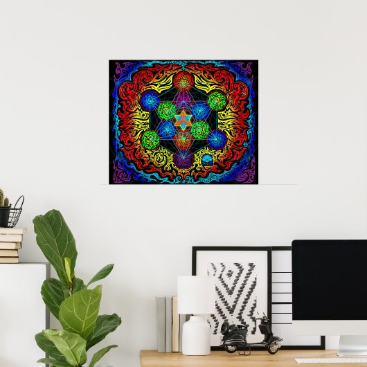 Metatron's Cube Poster (Thuiskantoor)