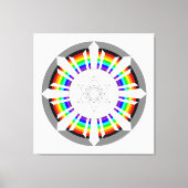 Metatron's Cube Rainbow Prism Canvas Afdruk (Voorkant)